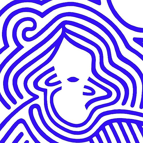 Berit in cobalt blue Figurative Print