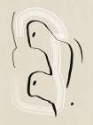 Reclining nude line art Art Print