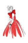 Red Lady Art Print