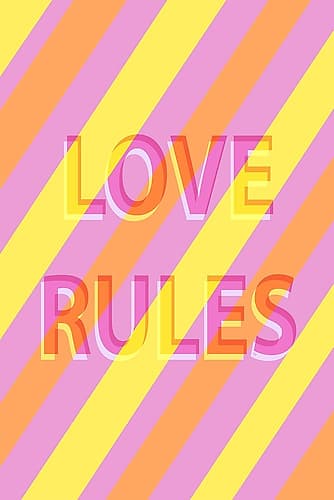 Love Rules Art Print