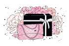 Handbag Peonies Art Print