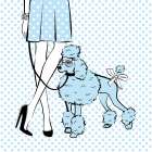 Blue Dot Dog Art Print