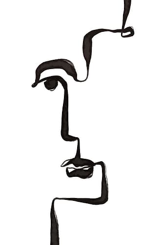 Indicatedface Figurative Print