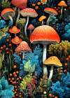 Nature 1 mushrooms Art Print