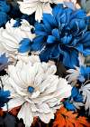 Nature 4 blue and white flowers Art Print