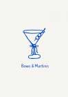 Blue Bows and Martinis Art Print
