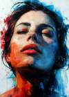 Portrait of a woman 1 Art Print