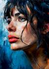 Portrait of a woman 2 Art Print