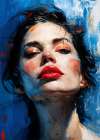 Portrait of a woman 5 Art Print