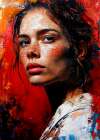 Portrait of a woman 4 Art Print