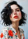 Portrait of a woman 8 Art Print