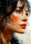Portrait of a woman 12 Art Print