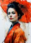 Portrait of a woman 13 Art Print