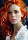 Portrait of a woman 14 Art Print