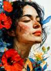 Portrait of a woman 17 Art Print