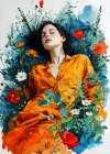 Portrait of a woman 24 Art Print