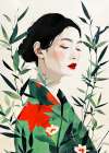 Portrait of a woman 36 Art Print