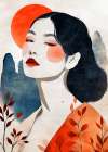 Portrait of a woman 37 Art Print