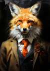 Fox hipster Art Print