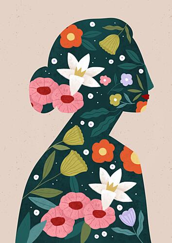 Woman in Bloom Art Print by Bea Muller