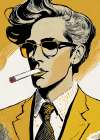Cigarette Man Art Print