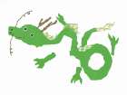 Green Dragon cut out Art Print