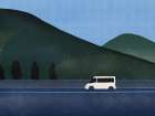 White Mini Van Art Print