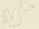 Line art figurative drawing Art Print