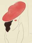 Red hat Lady Art Print