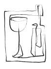 Bottleandglassoneline Minimalist Print