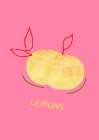 Lemons in Pink Art Print