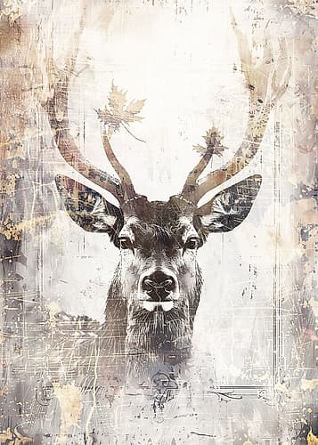 Deer Ink Illustration 04 Art Print