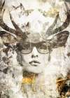 Deer Ink Illustration 06 Art Print