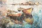 Boats Sea Art Wallart Art Print