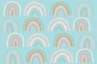 Rainbows_Teal Art Print