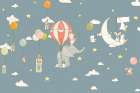 Elephant Dream _Nightblue Art Print