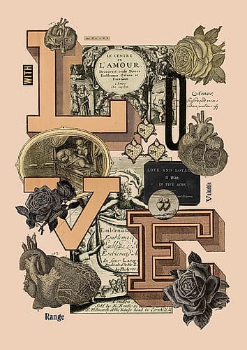 With Love Illustrative Print