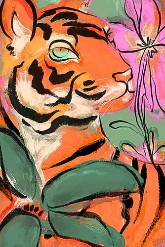 Tigerinjungleno2 Art Print