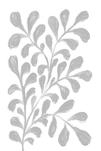 Grey Paint Plant Art Print