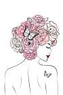 Flower Girl White2 Art Print