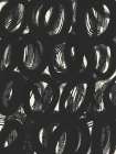 Black abstract brush scribble Abstract Art Print