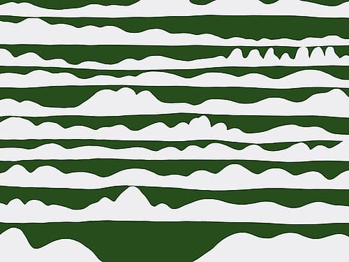 Green sea wave pattern Art Print