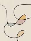 minimalist lines art beige Art Print