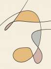 Minimal graceful line art abstract 02 Art Print