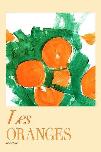 Vibrant Orange Study Food Print