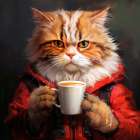 Caffeine Cats (1) Art Print