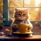 Caffeine Cats (4) Art Print