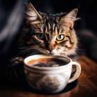 Caffeine Cats (7) Art Print