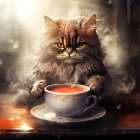 Caffeine Cats (11) Art Print