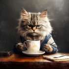 Caffeine Cats (12) Art Print